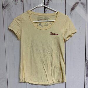 Patagonia Women’s Sunset Sets Organic Scoop Tee XS Vela Peach EUC